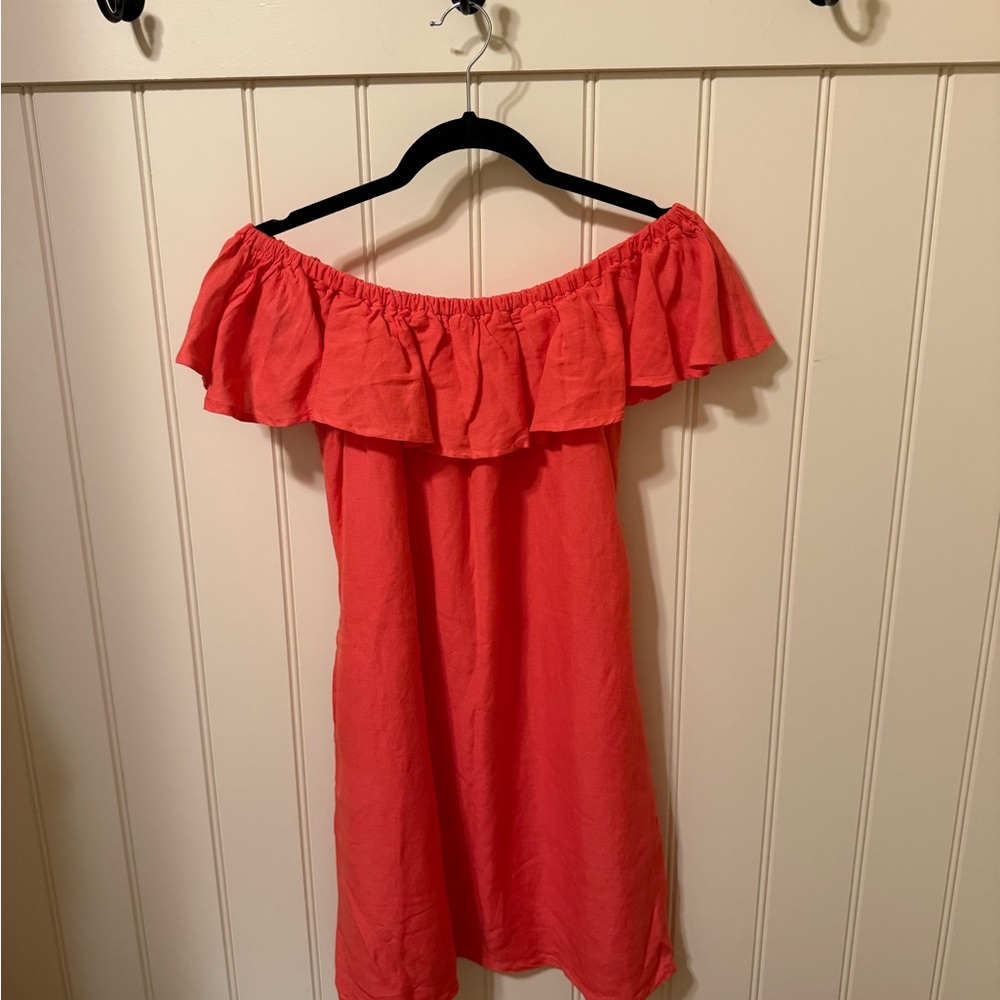 Tommy Bahama Coral Off-Shoulder Dress
